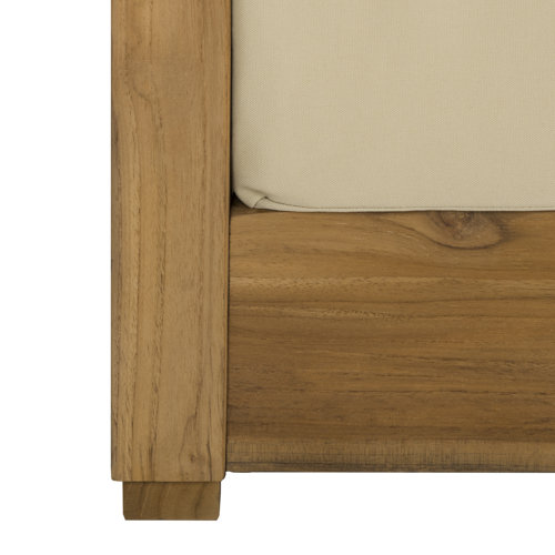 SafaviehCouture Montford Outdoor 3 Seat Teak Patio Sofa & Reviews